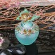 YU FENG Empty Refillable Glass Perfume Bottle,Retro Frosted Butterfly Lid Perfume Bottle Butterfly