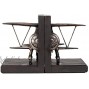 Airplane Pewter Finish 8 inch Decorative Stoneware Bookends Set