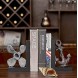 Basic Fundamentals Decorative Bookends Nautical Decoration Bookends Pair Anchor and Propeller Bookends Great Gift and Perfect for Holding Books DVDs or CDs 3 x 5.5 x 8