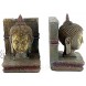 Bellaa 22298 Buddha Head Decorative Bookends 8 inch