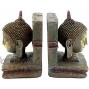 Bellaa 22298 Buddha Head Decorative Bookends 8 inch