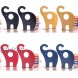 Cute Bookends Non Skid Elephant Animal Book Ends for Shelves Decorative for Kids Black 1 Pair