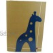 Cute Cartoon Giraffe Shape Nonskid Metal Bookends for Kids Gift DecorationBlue