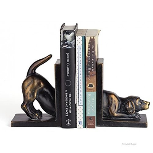Danya B. DS782 Unique Decorative Animal Shelf Décor Labrador Dog Bookend Set