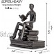 Decorative Bookend  Man Reading Book Theme Iron Cast ,Heavy Duty and Solid  Satin Black