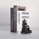 Decorative Bookend  Man Reading Book Theme Iron Cast ,Heavy Duty and Solid  Satin Black