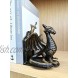 Decorative Bookends Heavy Duty Cast Iron Book Ends Dragon Statue,Vintage Shelf Decor Set 2