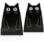Fasmov Cartoon Cat Bookends Nonskid Bookend,1 Pair Black