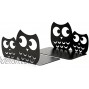 Fasmov Owls Nonskid Bookends Cute Bookends Art Bookends,1 Pair Black