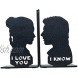 HeavenlyKraft I Love You I Know Metal Bookend Non Skid Book End Book Stopper for Home Office Decor Shelves I Love You I Know Gift 5.9 X 3.9 X 3.14 Inch Per Piece