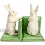 HomArt Cast Iron Bunny Bookends White Set of 2 1659-6