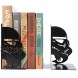 Imperial Stormtrooper Book Ends Black Metal Mask Book Ends for Home Shelf Decorative Heavy Duty Bookend Stormtrooper Book Stopper The Force Bookshelf Book Stand Books Support