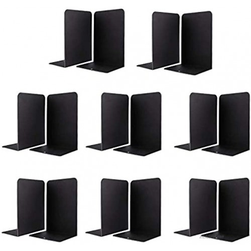 Jekkis Book Ends 16pcs Metal Bookends for Shelves Metal Heavy Duty Bookends for Shelves Book Shelf Holder Bookend Supports Book Stoppers8 Pairs