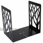Metal Bookend Supports for Shelves and Desk 2020 Heavy Duty Tree Design 1 Pair Black