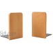 Muso Wood Natural Beech Wood Office Desktop Bookends Wooden Art Bookend for Book Stand,5.1 H x 3.2 W x 4 L Beech-2Pairs