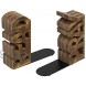 MyGift Rustic Burnt Brown Wood Tabletop Read & Pray Decorative Bookends Set of 2