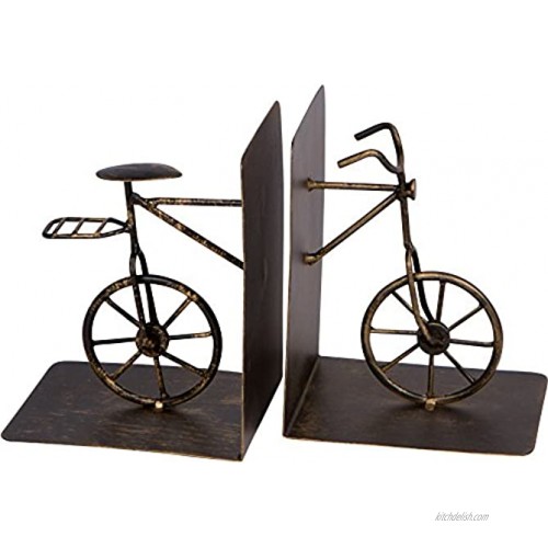 Trademark Innovations 8 Metal Bicycle Bookends Set Vintage Style