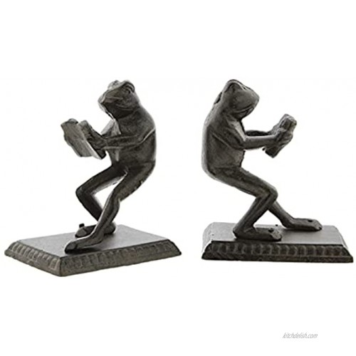 Vintage Style Cast Iron Frog Bookends