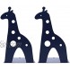 VOSAREA Giraffe Non Skid Bookends Book Supports Book Stands Book Ends Office Bookends for Gift 2Pcs Blue